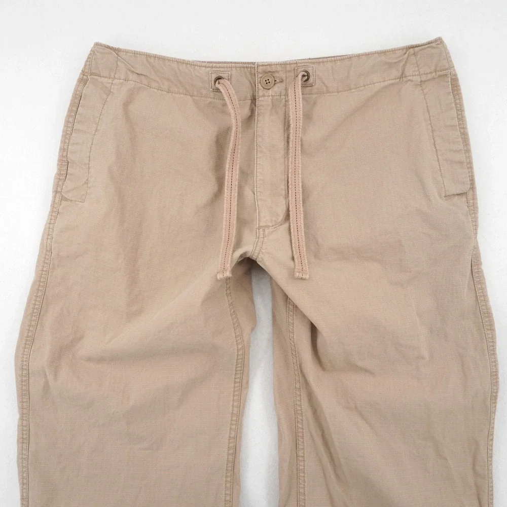 Gap Drawstring Ripstop Pants Mens XL‎ Beige Relaxed Casual Utility